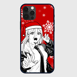 Чехол для iPhone 12 Pro Пауэр в новогодней шапочке, цвет: 3D-черный