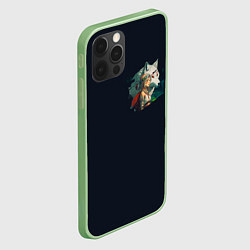 Чехол для iPhone 12 Pro Повелительница зверей и дочь волчицы, цвет: 3D-салатовый — фото 2