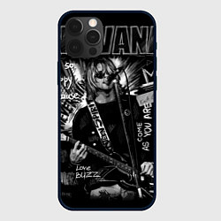 Чехол для iPhone 12 Pro Nirvana new grunge, цвет: 3D-черный