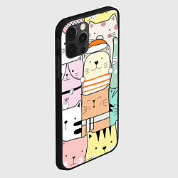 Чехол для iPhone 12 Pro Котики и кошечки, цвет: 3D-черный — фото 2