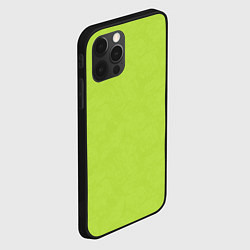 Чехол для iPhone 12 Pro Текстурированный ярко зеленый салатовый, цвет: 3D-черный — фото 2
