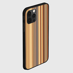 Чехол для iPhone 12 Pro Золотистые и серые линии в геометрии, цвет: 3D-черный — фото 2