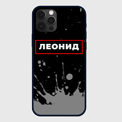 Чехол для iPhone 12 Pro Леонид - в красной рамке на темном, цвет: 3D-черный