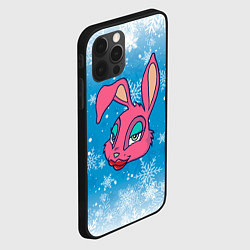 Чехол для iPhone 12 Pro Розовая зайка, цвет: 3D-черный — фото 2