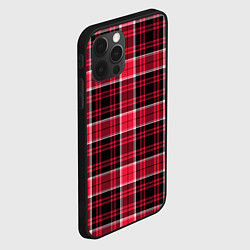 Чехол для iPhone 12 Pro Тартан красный, цвет: 3D-черный — фото 2