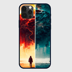 Чехол для iPhone 12 Pro Параллельные вселенные, цвет: 3D-черный