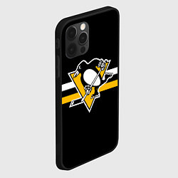 Чехол для iPhone 12 Pro Питтсбург Пингвинз - НХЛ, цвет: 3D-черный — фото 2