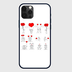 Чехол для iPhone 12 Pro Valentain Day, цвет: 3D-черный