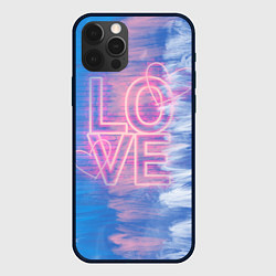 Чехол для iPhone 12 Pro Любовь двух сердец, цвет: 3D-черный