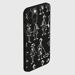 Чехол для iPhone 12 Pro Черно-белые люди, цвет: 3D-черный — фото 2