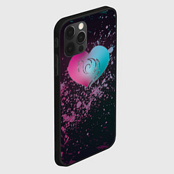 Чехол для iPhone 12 Pro Микс сердец, цвет: 3D-черный — фото 2
