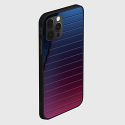 Чехол для iPhone 12 Pro Абсрактная лестничная тёмно-синяя текстура, цвет: 3D-черный — фото 2