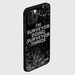 Чехол для iPhone 12 Pro Im surveyor doing surveyor things: на темном, цвет: 3D-черный — фото 2