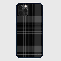 Чехол для iPhone 12 Pro Темная клетка, цвет: 3D-черный