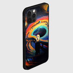 Чехол для iPhone 12 Pro Крик в космосе, цвет: 3D-черный — фото 2