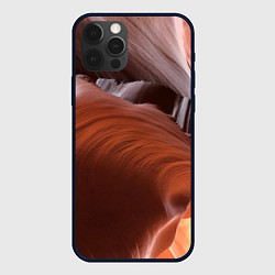 Чехол для iPhone 12 Pro Изогнутые натуральные стены цвета, цвет: 3D-черный