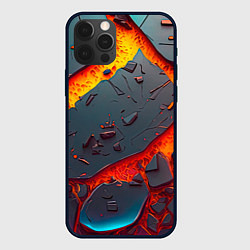 Чехол для iPhone 12 Pro Мультяшная лава, цвет: 3D-черный