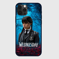 Чехол iPhone 12 Pro Wednesday таинственный лес