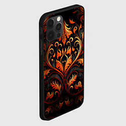 Чехол для iPhone 12 Pro Огненные узоры, цвет: 3D-черный — фото 2