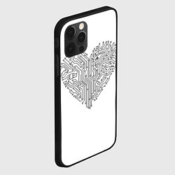 Чехол для iPhone 12 Pro Heart neurons, цвет: 3D-черный — фото 2