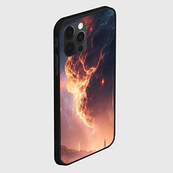 Чехол для iPhone 12 Pro Галактика над живописным пейзажем, цвет: 3D-черный — фото 2
