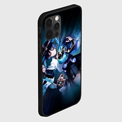 Чехол для iPhone 12 Pro Странник Скарамучча перерождение в анемо, цвет: 3D-черный — фото 2