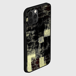 Чехол для iPhone 12 Pro Жёлтый абстракт, цвет: 3D-черный — фото 2