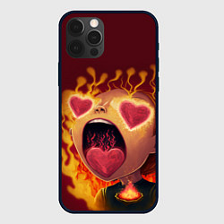 Чехол для iPhone 12 Pro Сгорая от любви, цвет: 3D-черный