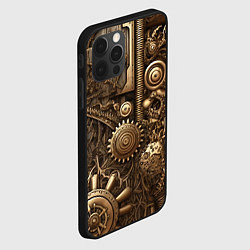 Чехол для iPhone 12 Pro Абстрактный стимпанк механизм, цвет: 3D-черный — фото 2