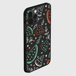 Чехол для iPhone 12 Pro Любовь в арбузах, цвет: 3D-черный — фото 2