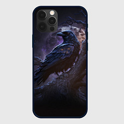 Чехол для iPhone 12 Pro Ворон во мраке, цвет: 3D-черный