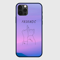 Чехол для iPhone 12 Pro Friends - Jimin and Taehyung BTS, цвет: 3D-черный