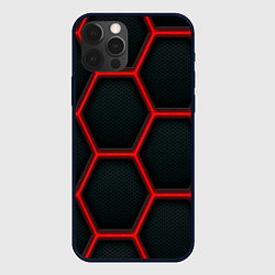 Чехол для iPhone 12 Pro Оптическая броня из колец карбона, цвет: 3D-черный