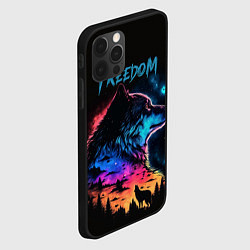 Чехол для iPhone 12 Pro Волк свобода, цвет: 3D-черный — фото 2