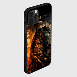 Чехол для iPhone 12 Pro Самурай в тумане, цвет: 3D-черный — фото 2