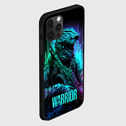Чехол для iPhone 12 Pro Воин в стиле киберпанк, цвет: 3D-черный — фото 2