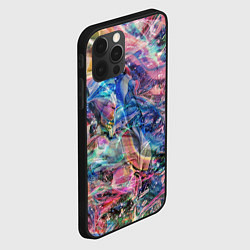 Чехол для iPhone 12 Pro Слияние красок, цвет: 3D-черный — фото 2