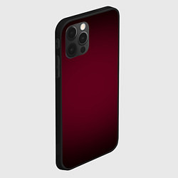Чехол для iPhone 12 Pro Марсала темная, градиент, цвет: 3D-черный — фото 2