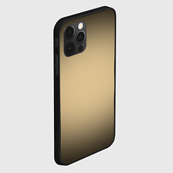 Чехол для iPhone 12 Pro Бежевый градиент, цвет: 3D-черный — фото 2