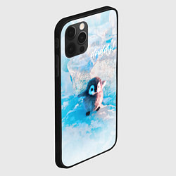 Чехол для iPhone 12 Pro Милый пингвин - папочка, цвет: 3D-черный — фото 2