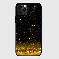Чехол для iPhone 12 Pro Золотой дождь, цвет: 3D-черный