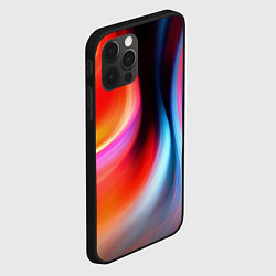 Чехол для iPhone 12 Pro Радужные волны, цвет: 3D-черный — фото 2