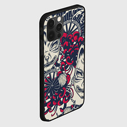 Чехол для iPhone 12 Pro Восточные маски, цвет: 3D-черный — фото 2