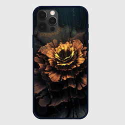 Чехол для iPhone 12 Pro Midjourney цветок под дождем, цвет: 3D-черный