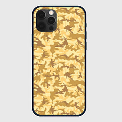Чехол для iPhone 12 Pro Пустынный камуфляж, цвет: 3D-черный