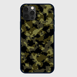 Чехол для iPhone 12 Pro Тропический камуфляж, цвет: 3D-черный