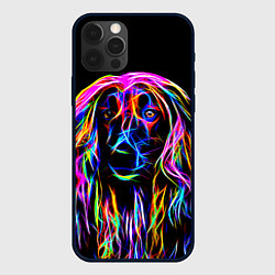 Чехол для iPhone 12 Pro Dog - neon lines, цвет: 3D-черный