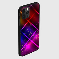 Чехол для iPhone 12 Pro Неоновая решетка, цвет: 3D-черный — фото 2