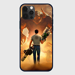 Чехол для iPhone 12 Pro Serious Sam, цвет: 3D-черный
