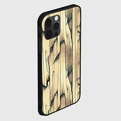 Чехол для iPhone 12 Pro Текстура коры дерева, цвет: 3D-черный — фото 2
